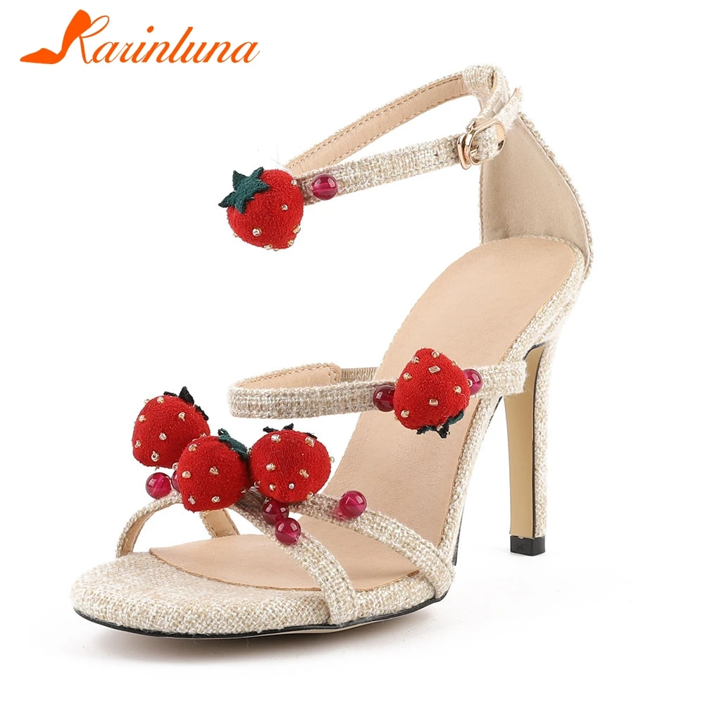 KARINLUNA New Fashion Big Size 33-40 Sweet Strawberry Ladies High Heels Shoes Woman Casual Party Sexy Summer Sandals 2019
KARINLUNA New Fashion Big Size 33-40 Sweet Strawberry Ladies High Heels Shoes Woman Casual Party Sexy Summer Sandals 2019