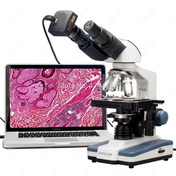 AmScope 40X-2000X LED Binocular Digital Compound Microscope w 3D Mechanical Stage and USB Digital Camera
AmScope 40X-2000X LED Binocular Digital Compound Microscope w 3D Mechanical Stage and USB Digital Camera