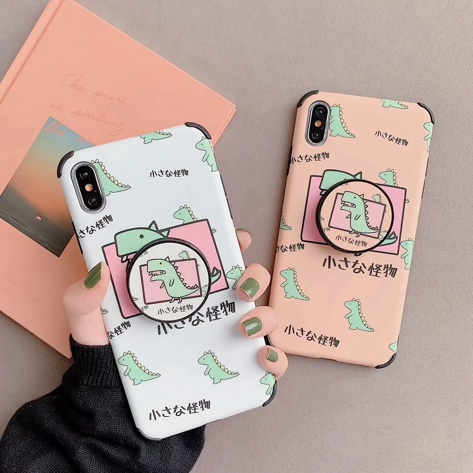 For iPhone 7 Plus XR X XS Max Case Drop-proof Cartoon Cute Little Dinosaur Holder Cover For iPhone 8 6 6s Plus Soft TPU Coque
For iPhone 7 Plus XR X XS Max Case Drop-proof Cartoon Cute Little Dinosaur Holder Cover For iPhone 8 6 6s Plus Soft TPU Coque