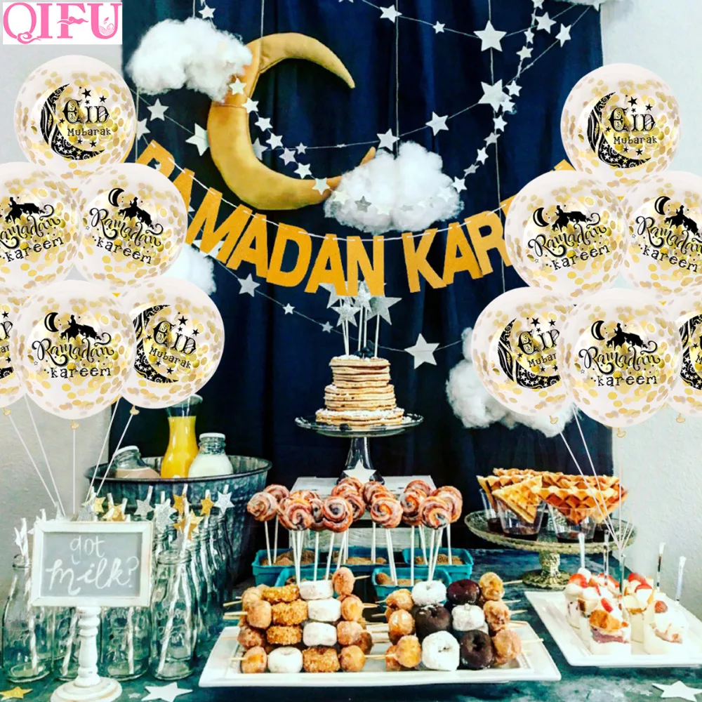 QIFU Gold Silver EID MUBARAK Balloon Happy Ramadan Decor Islam Muslim Festival Party Decoration Ramadan and Eid Decorations
QIFU Gold Silver EID MUBARAK Balloon Happy Ramadan Decor Islam Muslim Festival Party Decoration Ramadan and Eid Decorations