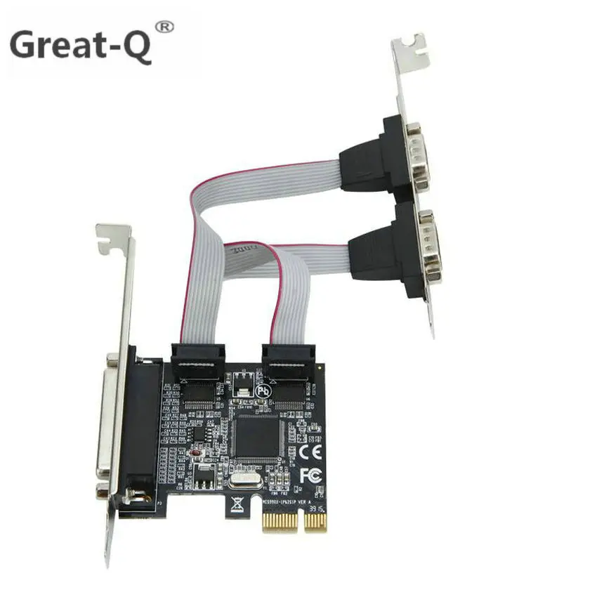 Great-Q High qualtiy Moschip PCI express 2 Serial and 1 parallel port riser Card RS232 Printer port PCIe PCI-e Card
Great-Q High qualtiy Moschip PCI express 2 Serial and 1 parallel port riser Card RS232 Printer port PCIe PCI-e Card