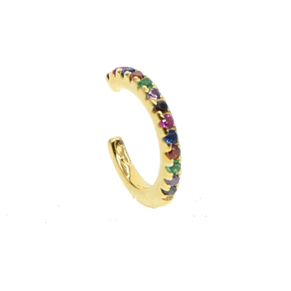 100% 925sterling silver rainbow colorful cz earring clip for lady girls minimal cute simple dainty cz cuff earring top quality
100% 925sterling silver rainbow colorful cz earring clip for lady girls minimal cute simple dainty cz cuff earring top quality