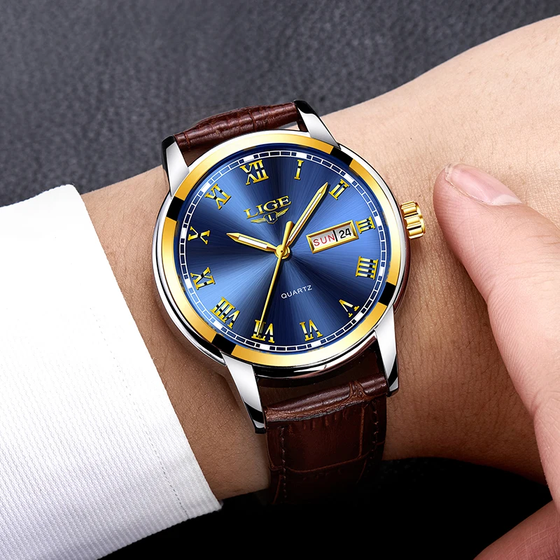 LIGE Watch Men Luxury Brand Waterproof Military Watches Men's Leather Strap Fashion Casual Sports Quartz Watch Relogio Masculino
LIGE Watch Men Luxury Brand Waterproof Military Watches Men's Leather Strap Fashion Casual Sports Quartz Watch Relogio Masculino