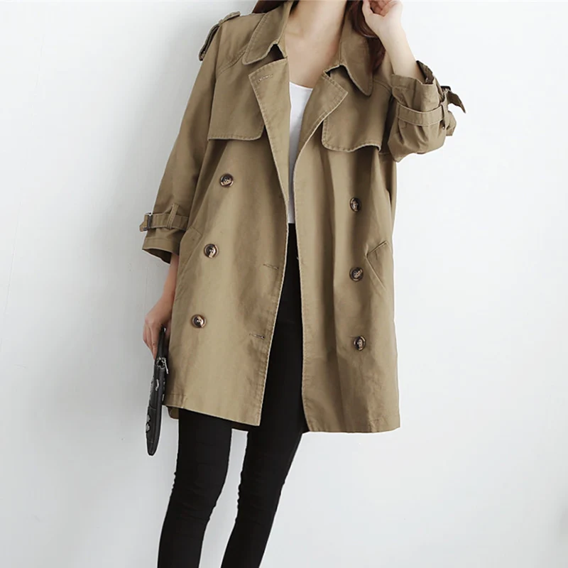 Long section windbreaker lady autumn coat loose large size Ms trench coats casual wild 2018 new windbreaker Femme Coupe-vent
Long section windbreaker lady autumn coat loose large size Ms trench coats casual wild 2018 new windbreaker Femme Coupe-vent