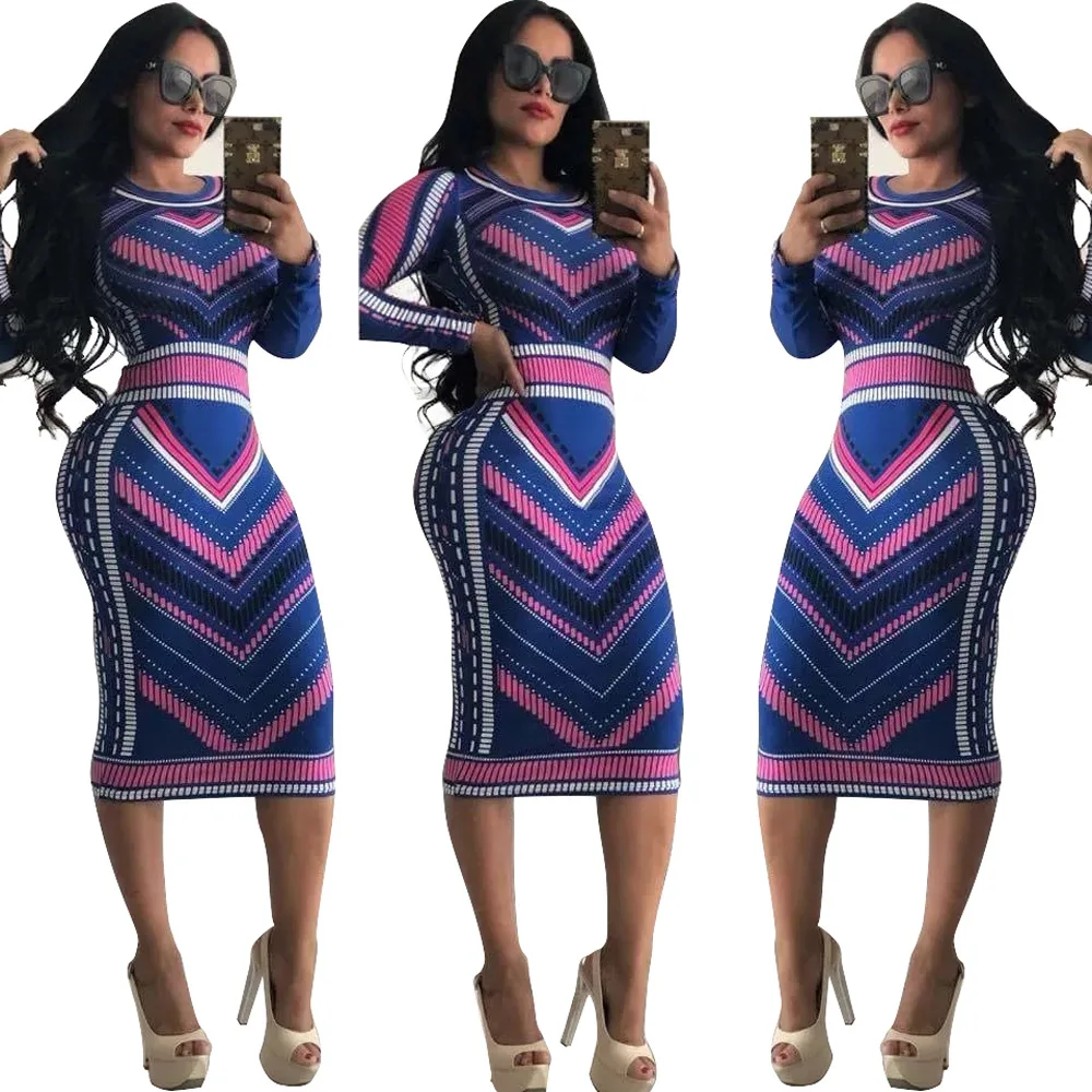Women Dresses Autumn Long Sleeve 2018 Geometric Print Vintage Dress Robe Sexy Slim Bodycon Sheath Midi Package Hip Dress Vestido
Women Dresses Autumn Long Sleeve 2018 Geometric Print Vintage Dress Robe Sexy Slim Bodycon Sheath Midi Package Hip Dress Vestido