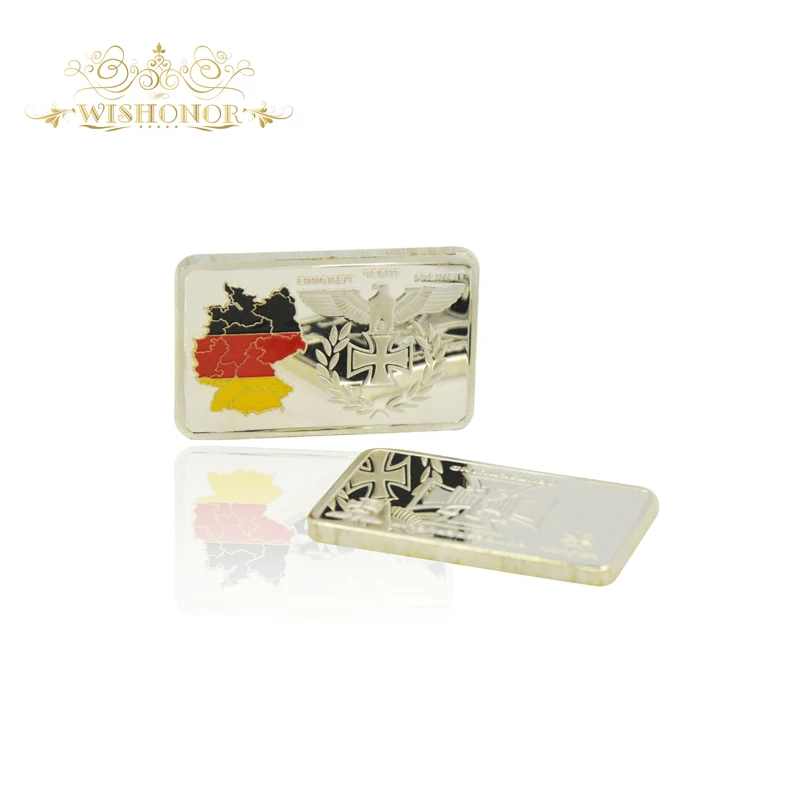 Souvenir Deutschland 999 Silver Gold Bar Germany Colored Map, Iron Cross Eagle Collectable For Gift
Souvenir Deutschland 999 Silver Gold Bar Germany Colored Map, Iron Cross Eagle Collectable For Gift