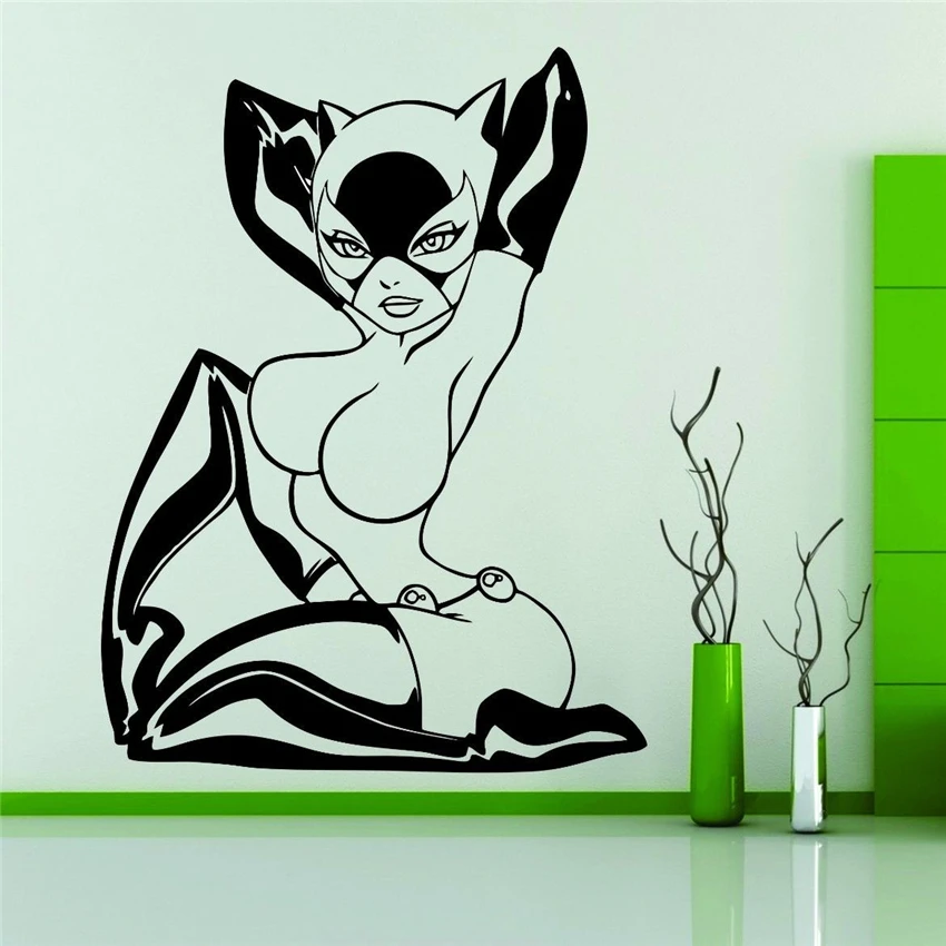 Wall Decor Vinyl Sticker Decal Sexy Hot Cat Woman Batman Girl Super Hero Naked quote Art Decor Home Decor Room Decals D259
Wall Decor Vinyl Sticker Decal Sexy Hot Cat Woman Batman Girl Super Hero Naked quote Art Decor Home Decor Room Decals D259