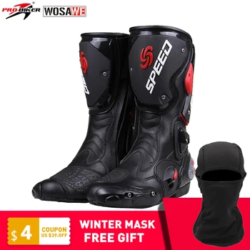 PRO-BIKER SPEED Motorcycle Boots Drop Resistance Waterproof Racing Motocross Off-Road Motorbike Shoes Moto Biker Riding Boots
PRO-BIKER SPEED Motorcycle Boots Drop Resistance Waterproof Racing Motocross Off-Road Motorbike Shoes Moto Biker Riding Boots