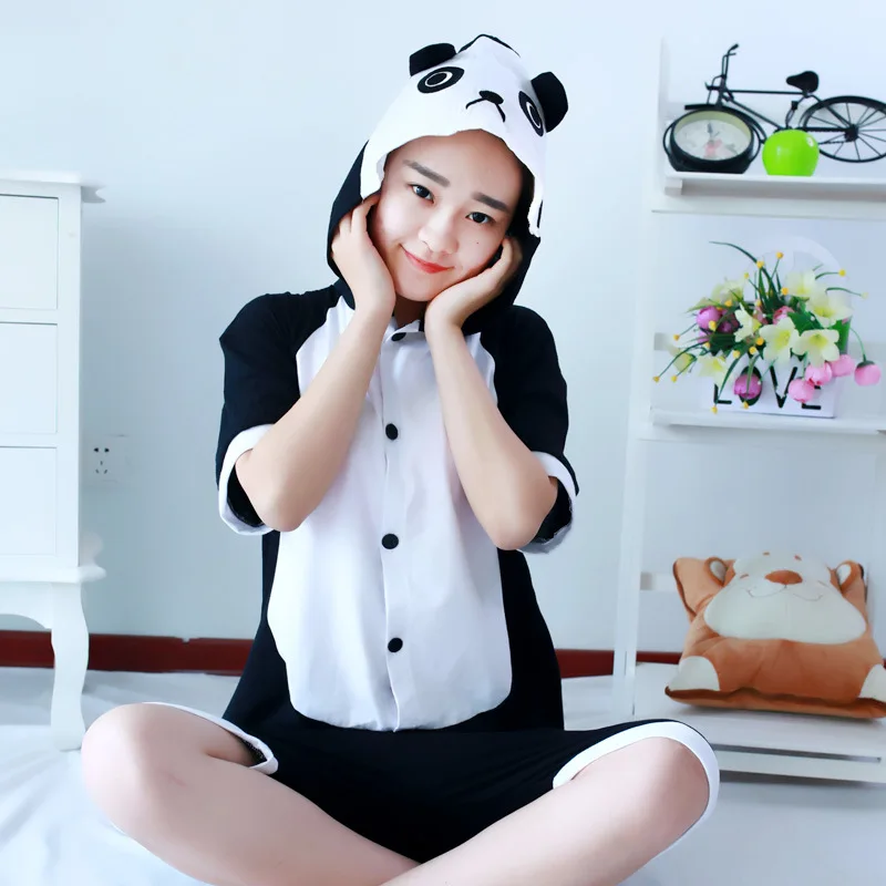 Summer Cotton Eye panda Onesies Pajamas Cartoon Animal Pyjamas Jumpsuit Hoodies Cosplay Costumes Short sleeve Pyjamas Pijamas
Summer Cotton Eye panda Onesies Pajamas Cartoon Animal Pyjamas Jumpsuit Hoodies Cosplay Costumes Short sleeve Pyjamas Pijamas