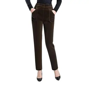 New autumn and winter women Corduroy pants plus velvet trousers plus size 4xl high elastic waist straight pants S96
New autumn and winter women Corduroy pants plus velvet trousers plus size 4xl high elastic waist straight pants S96