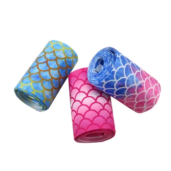 David accessories 3'' 75mm fish scales Mermaid scale polyester grosgrain ribbon tape 50yards,DIY handmade materials,50Yc3864
David accessories 3'' 75mm fish scales Mermaid scale polyester grosgrain ribbon tape 50yards,DIY handmade materials,50Yc3864