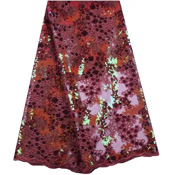 African French Sequins Lace Fabric 2019 African Tulle Lace Fabric High Quality Embroidered Sequins Nigerian Lace Fabrics S1592 
African French Sequins Lace Fabric 2019 African Tulle Lace Fabric High Quality Embroidered Sequins Nigerian Lace Fabrics S1592