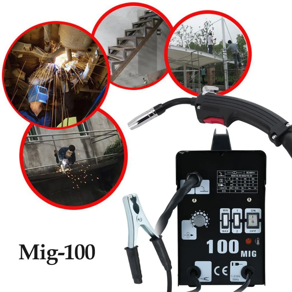 Newest Mig-100 Portable Welding Machine No Gas Flux Core Wire 240V Professional Stable Efficient Mig Weldering Equipment UK Plug
Newest Mig-100 Portable Welding Machine No Gas Flux Core Wire 240V Professional Stable Efficient Mig Weldering Equipment UK Plug