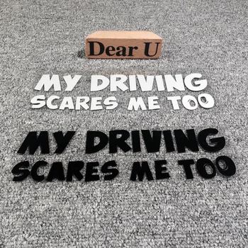 JEAZEA 20*6CM Funny Vinyl Reflective Car Stickers My Driving Scares Me Too Safety Warning Stickers Decal For Mercedes Toyota VW
JEAZEA 20*6CM Funny Vinyl Reflective Car Stickers My Driving Scares Me Too Safety Warning Stickers Decal For Mercedes Toyota VW