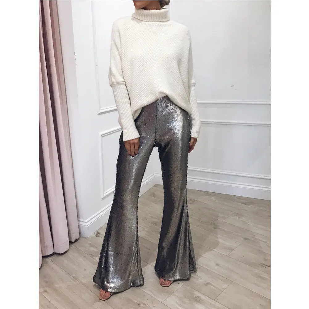 Women Loose Palazzo High Waist Pants Flared Wide Leg OL Work Lady Sequin Boho Hippie Long Sequin Trousers Bell Bottom Pants
Women Loose Palazzo High Waist Pants Flared Wide Leg OL Work Lady Sequin Boho Hippie Long Sequin Trousers Bell Bottom Pants