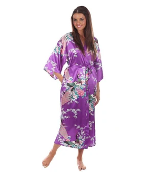 Hot Sale Purple Woman Sexy Robe With Belt Japanese Yukata Kimono Gown Silk Rayon Sleepwear Flower Size S M L XL XXL XXXL A-041
Hot Sale Purple Woman Sexy Robe With Belt Japanese Yukata Kimono Gown Silk Rayon Sleepwear Flower Size S M L XL XXL XXXL A-041