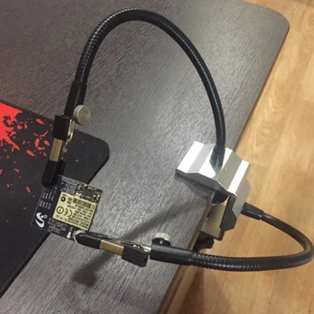 Metal Soldering Iron Holder Bench Vise Aluminum Table ClampSoldering Station PCB Fixture Helping Hands with 2 Flexible Arms 
Metal Soldering Iron Holder Bench Vise Aluminum Table ClampSoldering Station PCB Fixture Helping Hands with 2 Flexible Arms