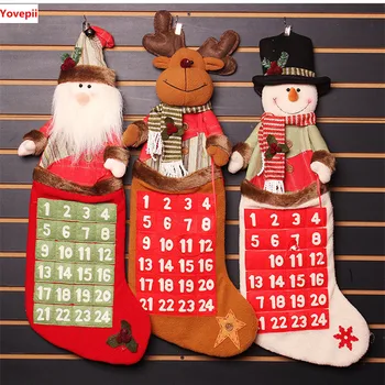 Christmas stockings 67*20cm big size Christmas gift bag Advent calendar bag tree decoration socks snowman Santa elk long socks
Christmas stockings 67*20cm big size Christmas gift bag Advent calendar bag tree decoration socks snowman Santa elk long socks