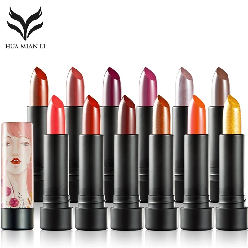 HUAMIANLI Metallic Color Shimmer Lipstick Set Long Lasting Waterproof Makeup Full Lips Lip Stick Moisturizer Balm Batom KH001 ~
HUAMIANLI Metallic Color Shimmer Lipstick Set Long Lasting Waterproof Makeup Full Lips Lip Stick Moisturizer Balm Batom KH001 ~