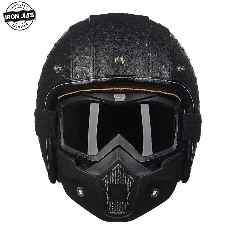Motorcycle Retro Helmets Leather Open Face Motorcycle Helmet Protective Half Face Motorbike Helmet Capacetes de Motociclista
Motorcycle Retro Helmets Leather Open Face Motorcycle Helmet Protective Half Face Motorbike Helmet Capacetes de Motociclista