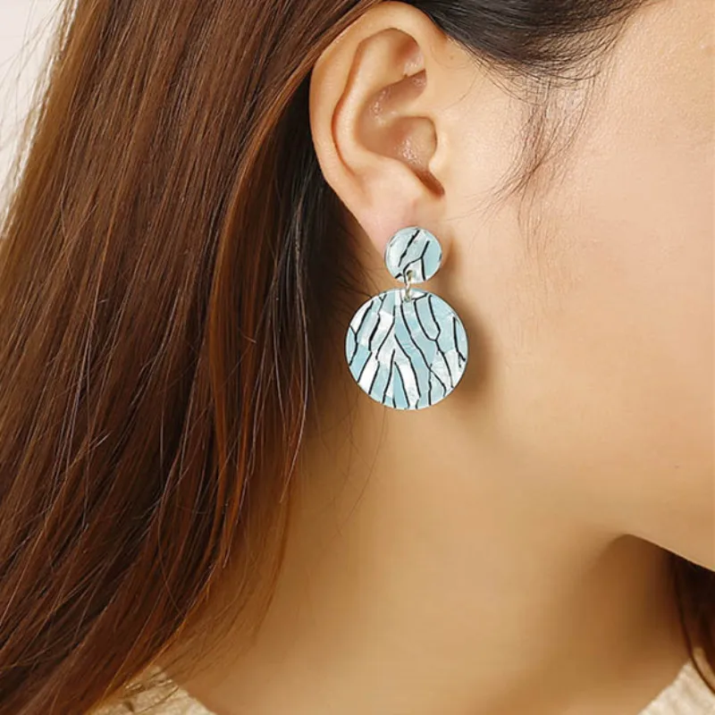 2018 New Simple Double Circle imitation Marble Stone Earrings for women drop earrings jewelry gift Wholesale
2018 New Simple Double Circle imitation Marble Stone Earrings for women drop earrings jewelry gift Wholesale