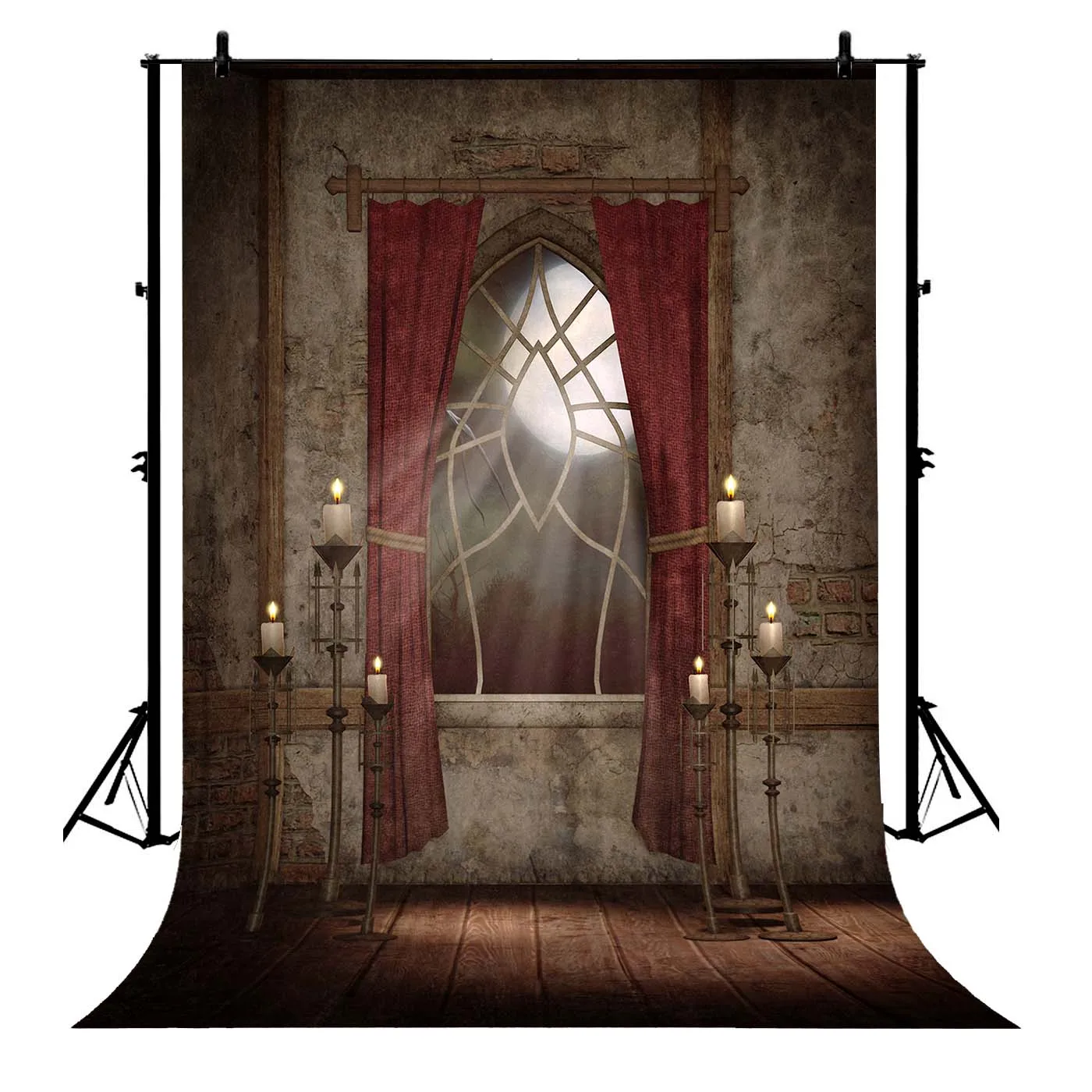 5x7ft Red Curtain Arch Window Candles Shining Moon Night Polyester Photo Background Portrait Backdrop
5x7ft Red Curtain Arch Window Candles Shining Moon Night Polyester Photo Background Portrait Backdrop