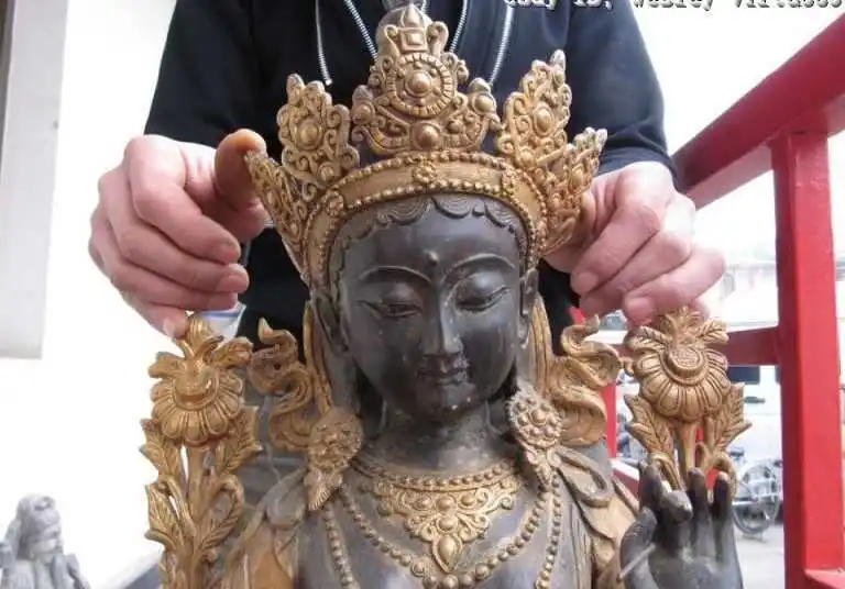 Tibet Copper Bronze gild Green TaRa Buddha padma Kwan-Yin Guan Yin Buddha Statue
Tibet Copper Bronze gild Green TaRa Buddha padma Kwan-Yin Guan Yin Buddha Statue