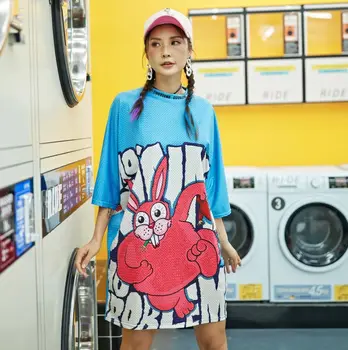 2019 New Women Oversize Loose Long Design T Shirts Batwing Sleeve O Neck Cartoon Tops Tee Streetwear Dance CLothes Summer Style
2019 New Women Oversize Loose Long Design T Shirts Batwing Sleeve O Neck Cartoon Tops Tee Streetwear Dance CLothes Summer Style