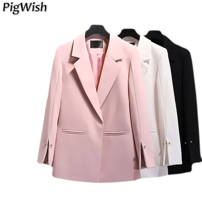 2018 Spring Autumn Small Suit Jacket Female Cuffs Split Pearl Buckle Long Paragraph Blazer Wild Loose Casual Ladies Blazers Coat
2018 Spring Autumn Small Suit Jacket Female Cuffs Split Pearl Buckle Long Paragraph Blazer Wild Loose Casual Ladies Blazers Coat