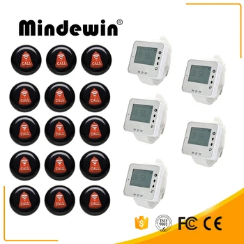 Mindewin Wireless Pager System 5 Wrist Watch M-W-1 15 Multicolor Call Buttons M-K-1 Restaurant Queuing Service Calling System
Mindewin Wireless Pager System 5 Wrist Watch M-W-1 15 Multicolor Call Buttons M-K-1 Restaurant Queuing Service Calling System