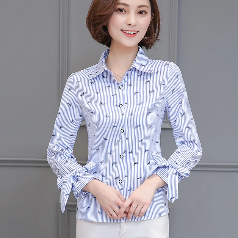 Office Ladies Shirt Women Fashion 2019 Spring Autumn Office Blouse Korean Bow Slim Blue Pink Striped Print Vintage Casual Tops
Office Ladies Shirt Women Fashion 2019 Spring Autumn Office Blouse Korean Bow Slim Blue Pink Striped Print Vintage Casual Tops
