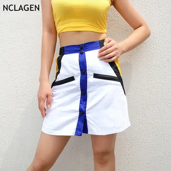 NCLAGEN 2018 New Women Criss Cross Panelled Color Button Skirts Hip Slim Bodycon Party Work Club Ladies Pencil Mini Skirt
NCLAGEN 2018 New Women Criss Cross Panelled Color Button Skirts Hip Slim Bodycon Party Work Club Ladies Pencil Mini Skirt