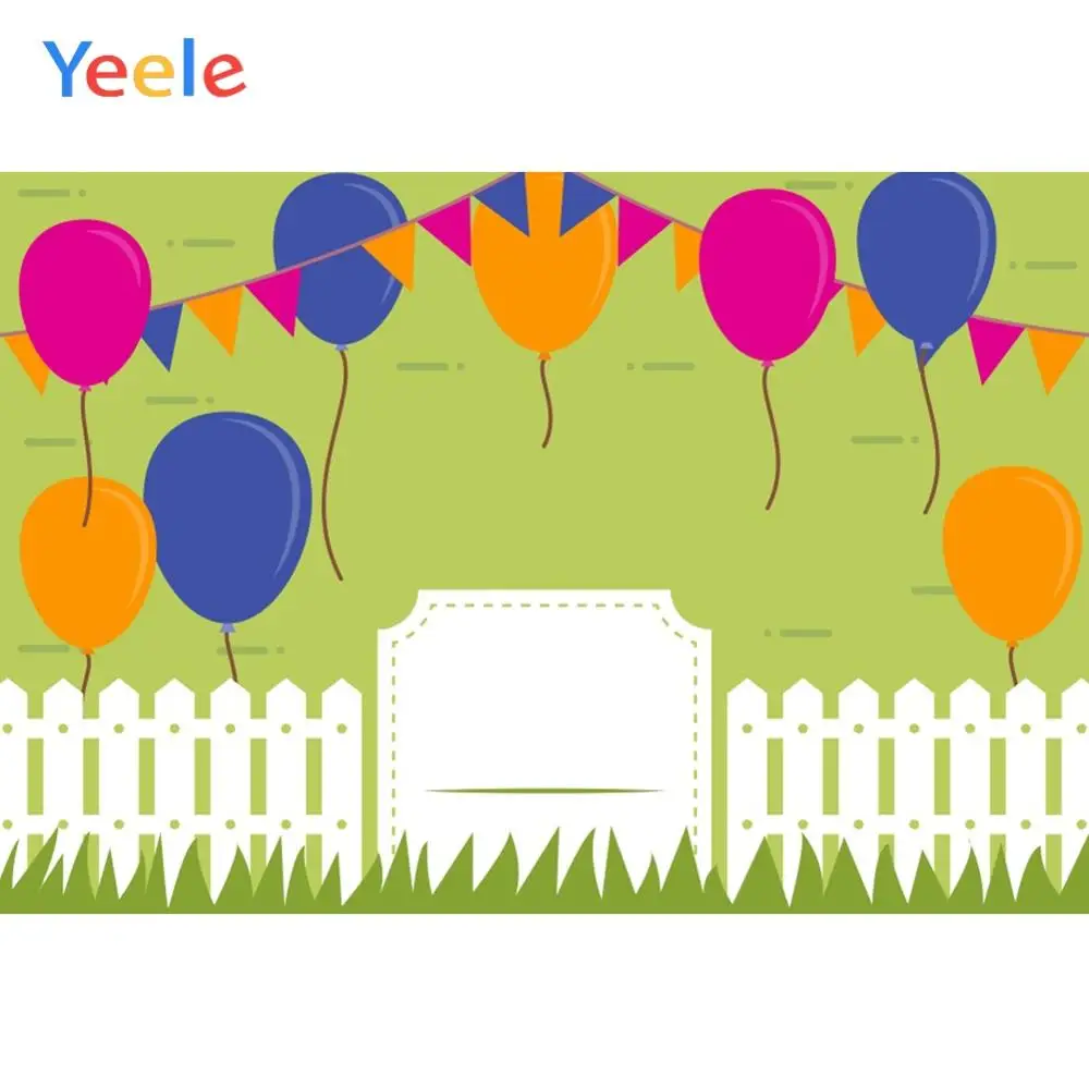 Yeele Cartoon Balloons Fence Little Birthday Party Personalized Photography Backdrops Photographic Backgrounds For Photo Studio
Yeele Cartoon Balloons Fence Little Birthday Party Personalized Photography Backdrops Photographic Backgrounds For Photo Studio