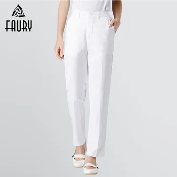 Summer Nurse White Work Pants Women Doctors Hospital Workwear Trousers Slim Elastic Waist Suit Pants Uniforms
Summer Nurse White Work Pants Women Doctors Hospital Workwear Trousers Slim Elastic Waist Suit Pants Uniforms