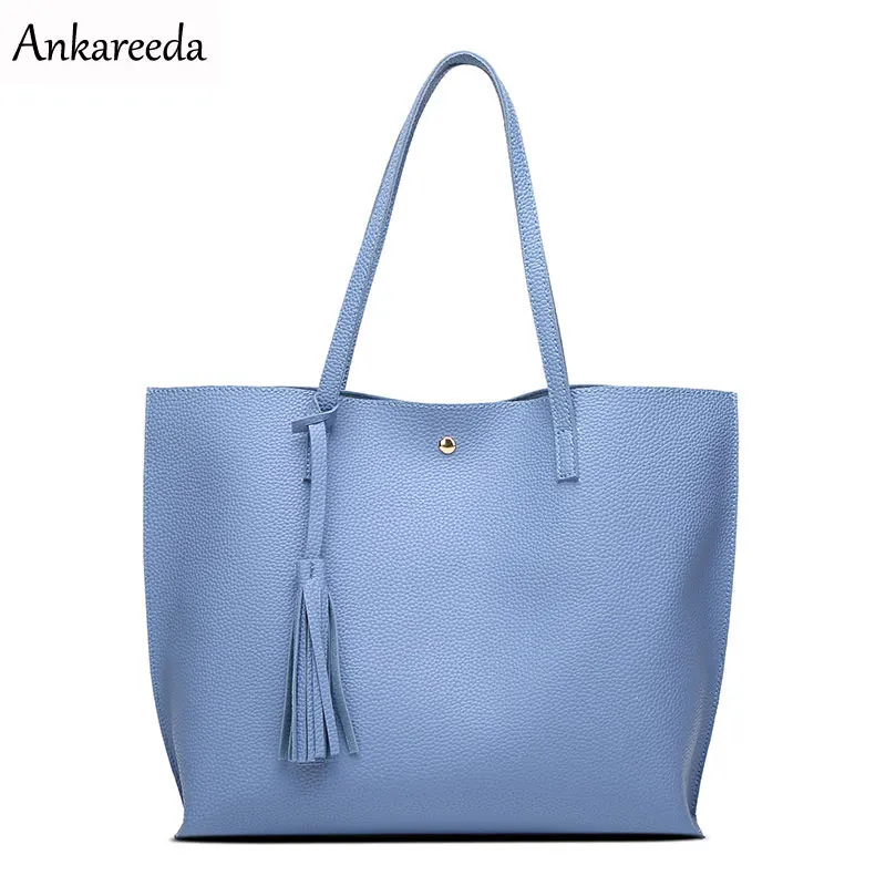 Us 9 6 51 Off Ankareeda Luxury Brand Women Shoulder Bag Soft Leather Tophandle Bags Las Tassel Tote Handbag High Quality S Handbags In