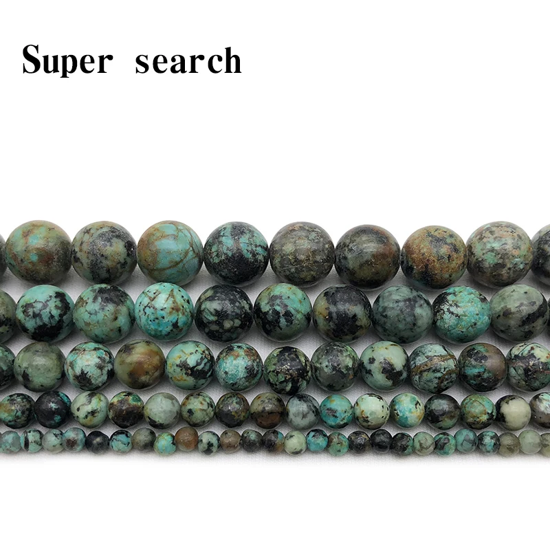 Natural Gem Stone African Turquoises Beads 4 6 8 10 12MM Fit Diy Accessory Bracelet Beads Jewelry Making
Natural Gem Stone African Turquoises Beads 4 6 8 10 12MM Fit Diy Accessory Bracelet Beads Jewelry Making
