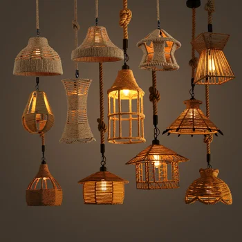 American country industrial hemp chandelier retro personality Garden Restaurant aisle Iron Art Chandelier
American country industrial hemp chandelier retro personality Garden Restaurant aisle Iron Art Chandelier
