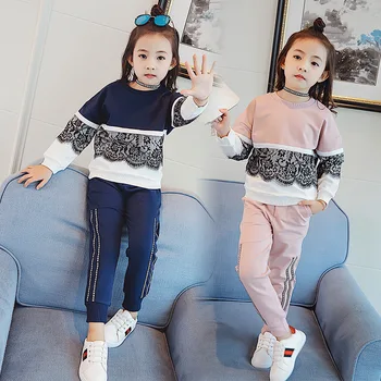 3-12Year Girls Sports Suits Lace Patchwork Cotton Children's Sets Hoodies+Pants Pink Blue 2pcs Tracksuits School Uniform Outfits
3-12Year Girls Sports Suits Lace Patchwork Cotton Children's Sets Hoodies+Pants Pink Blue 2pcs Tracksuits School Uniform Outfits