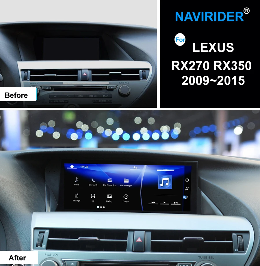 Navirider Android 7.1 Car Radio Player For LEXUS RX270 RX350 2009~2015 Top-equipped GPS Navi headunit OBD Screen Media no CD DVD
Navirider Android 7.1 Car Radio Player For LEXUS RX270 RX350 2009~2015 Top-equipped GPS Navi headunit OBD Screen Media no CD DVD