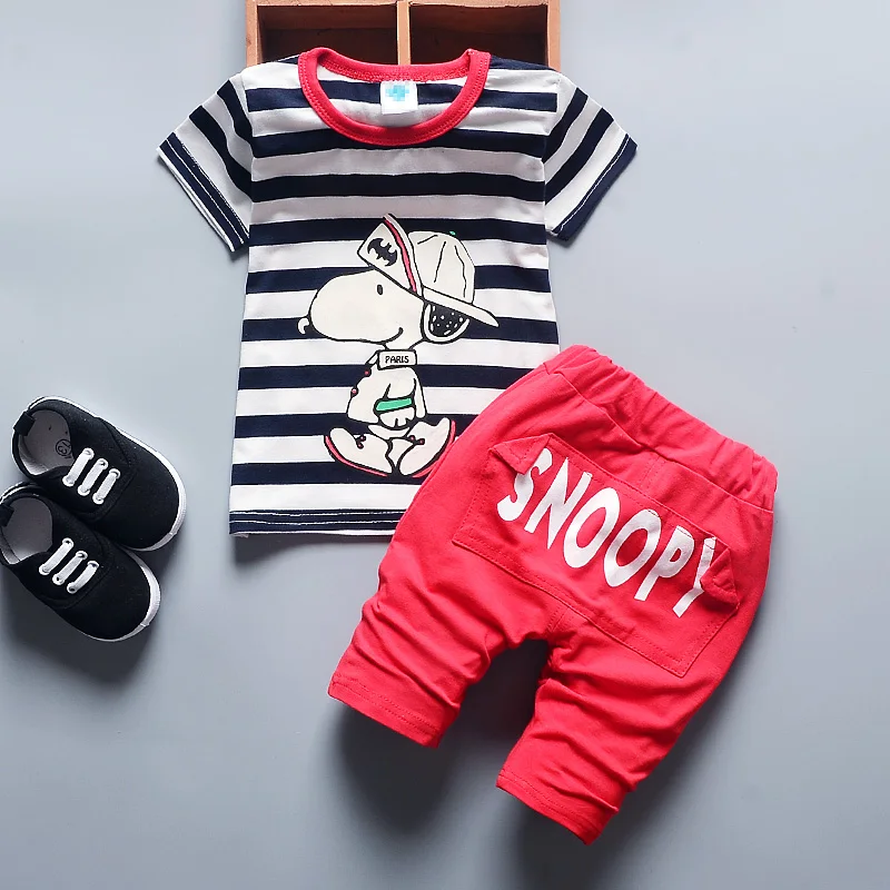 DIIMUU 2PC Toddler Baby Boy Clothes Summer Suits Kids Children Boys Clothing Striped Cartoon SNOOP T-Shirt Pants Sets Fit 1-4Y
DIIMUU 2PC Toddler Baby Boy Clothes Summer Suits Kids Children Boys Clothing Striped Cartoon SNOOP T-Shirt Pants Sets Fit 1-4Y