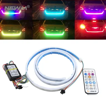 RF Wireless Controller RGB Colorful Flow Led Strip for Car Trunk Dynamic Streamer Blinkers led Turn Tail Tailgate Warning Light
RF Wireless Controller RGB Colorful Flow Led Strip for Car Trunk Dynamic Streamer Blinkers led Turn Tail Tailgate Warning Light