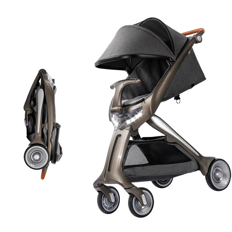 Light Folding Four-wheeled Driving Baby Stroller Can Sit on a Reclining Baby Stroller High-view Trolley Baby Car
Light Folding Four-wheeled Driving Baby Stroller Can Sit on a Reclining Baby Stroller High-view Trolley Baby Car