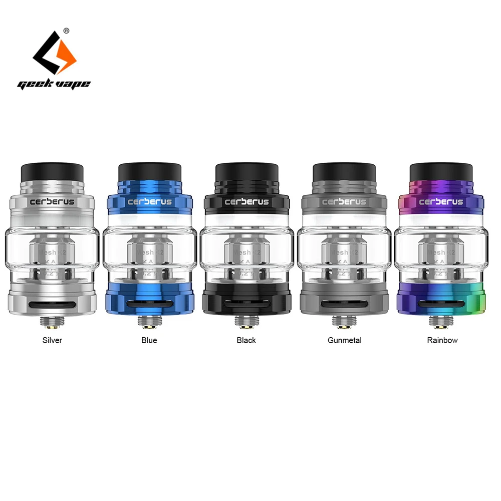 Geekvape Cerberus Tank Atomizer with 5.5ml Large E-juice Capacity Super Mesh Coil 0.2ohm Vaporizer for Vape Mod 510 E Cigarette
Geekvape Cerberus Tank Atomizer with 5.5ml Large E-juice Capacity Super Mesh Coil 0.2ohm Vaporizer for Vape Mod 510 E Cigarette