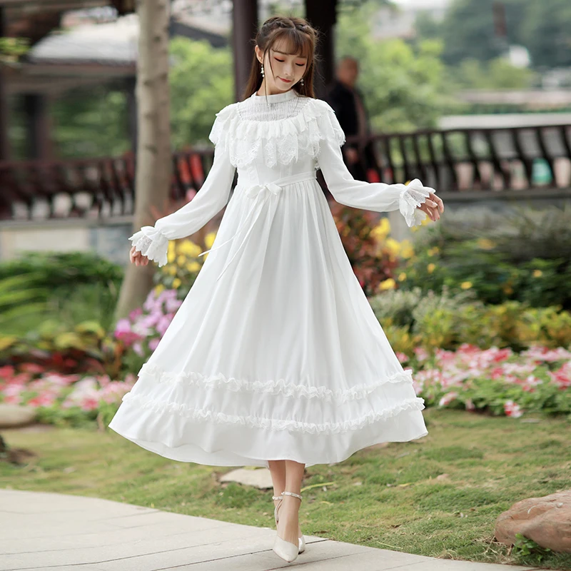 2019 Spring Women's Retro Teens Girls Lace Sweet Cute Fairy Dress Japanese Harajuku Student Party Dresses
2019 Spring Women's Retro Teens Girls Lace Sweet Cute Fairy Dress Japanese Harajuku Student Party Dresses
