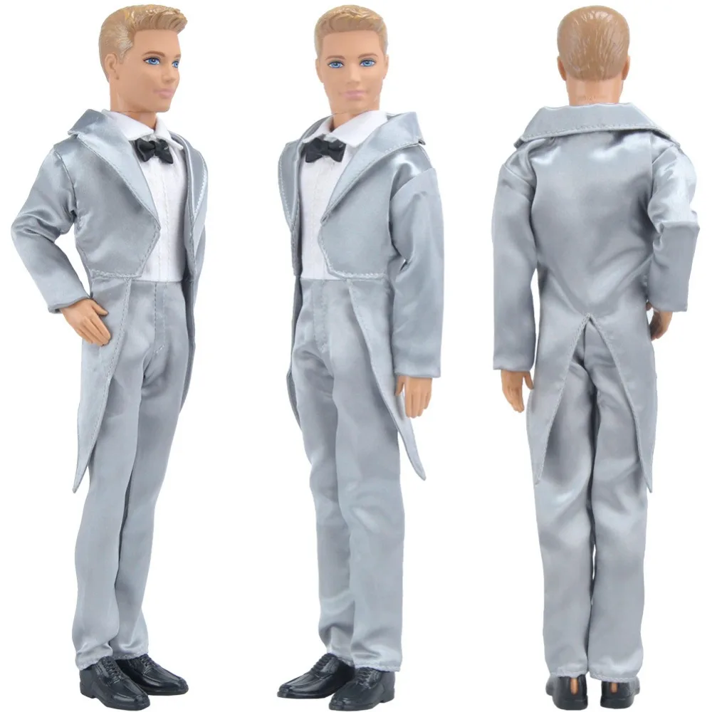 Image E TING Tuxedo Suit Jumpsuit Doll Clothes Prince Dress For Barbie Ken Dolls