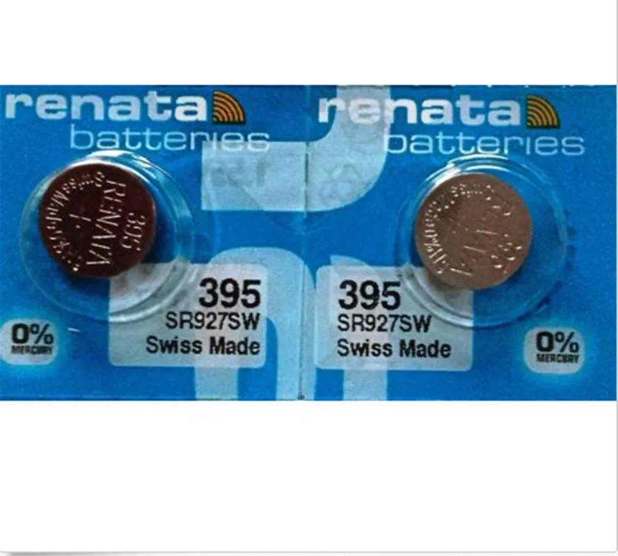 

2Pcs/Lot RETAIL BrandNew Renata LONG LASTING 395 SR927SW LR57 LR927 AG7 Watch Battery Button Coin Cell Swiss Made 100% Original