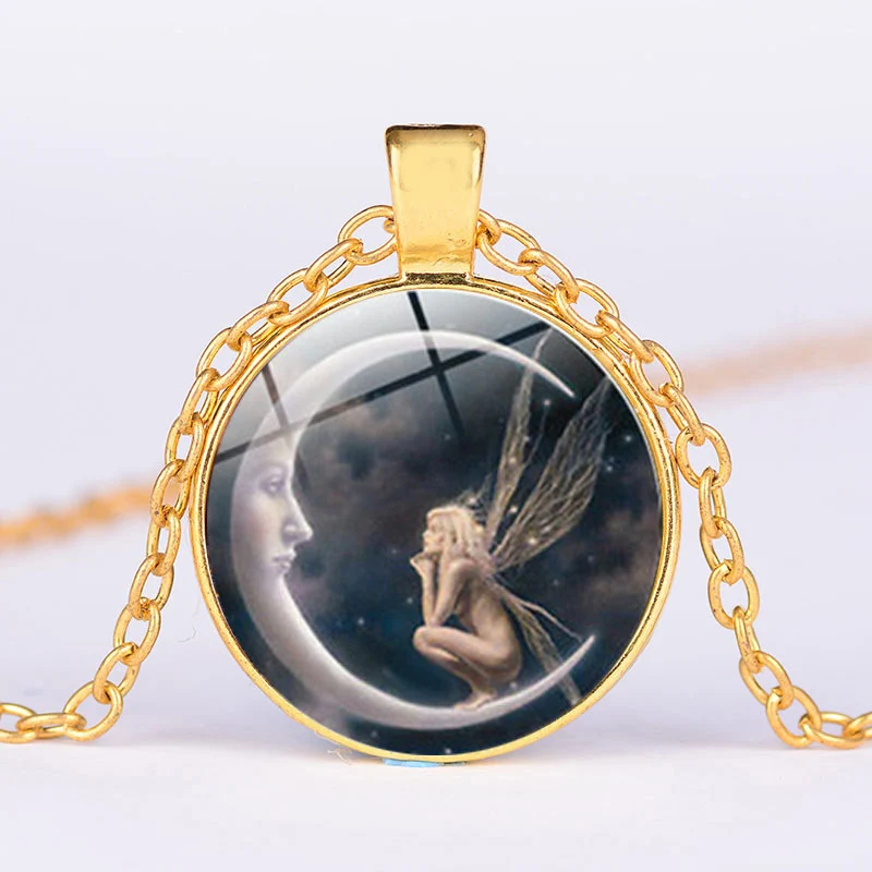 Girl Women Fairy On Moon Photo Cabochon Glass Pendant Necklace Sweater Chain Necklace Jewelry TT@88
Girl Women Fairy On Moon Photo Cabochon Glass Pendant Necklace Sweater Chain Necklace Jewelry TT@88