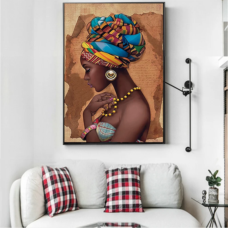 Canvas Painting Modular Poster Home Decoration African Black Woman Pictures Wall Artwork Hd Printed Nordic Style For Living Room
Canvas Painting Modular Poster Home Decoration African Black Woman Pictures Wall Artwork Hd Printed Nordic Style For Living Room