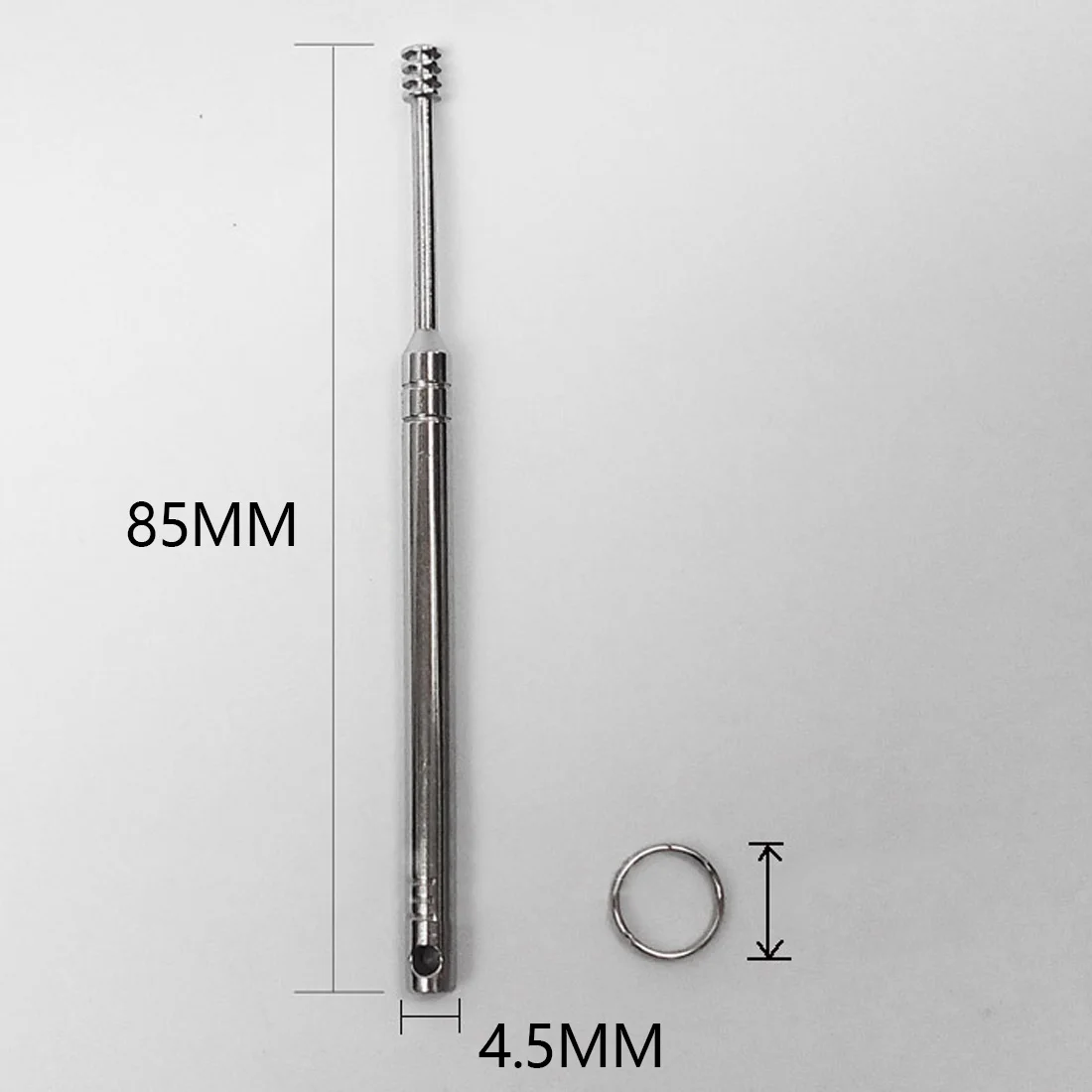 New drilling ear digging with matching steel ring self-loading thick safety ear spoon stainless steel spiral four-ring 85*4.5mm
New drilling ear digging with matching steel ring self-loading thick safety ear spoon stainless steel spiral four-ring 85*4.5mm
