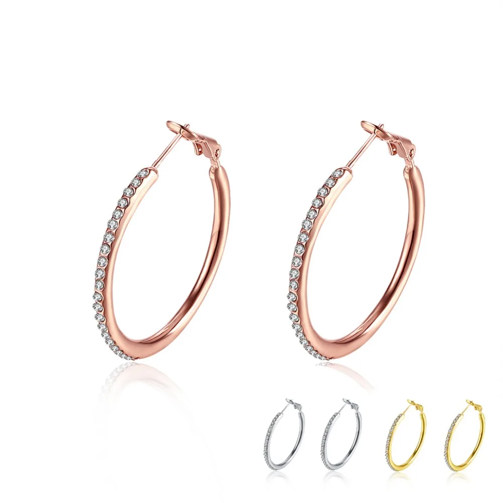 Fashion girls / women jewelry Small Round Zircon 35mm Hoop Earrings,Silver Gold color Simple Circle Earrings For Women
Fashion girls / women jewelry Small Round Zircon 35mm Hoop Earrings,Silver Gold color Simple Circle Earrings For Women